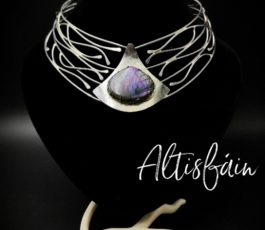 Collier inox “Les Diaboliques: Pandore” Labradorite