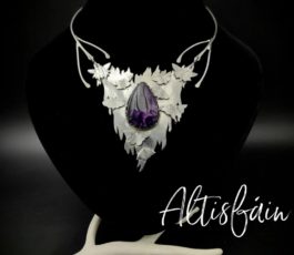 Collier inox “Les Diaboliques: Nyx” Améthyste trapiche