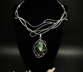 Collier inox “les Passages Célestes: Floreale” Labradorite
