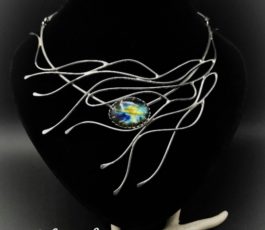Collier inox “les Passages Célestes: le Souffle Divin” Labradorite