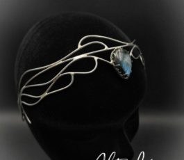 Diadème inox “les Diaboliques: Titania” Labradorite