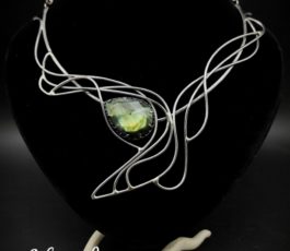 Collier inox “Les Diaboliques: Áine” Labradorite