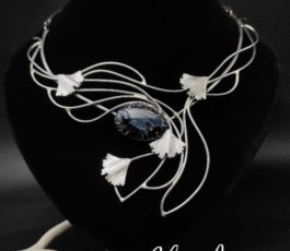 Collier inox “les Passages Célestes: Malgré la Tempête” Pietersite
