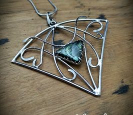 Pendentif inox “les Passages Célestes: A.V.A” Labradorite