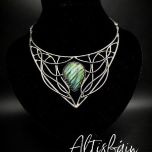 Collier inox "Les Diaboliques: Luthien" Labradorite