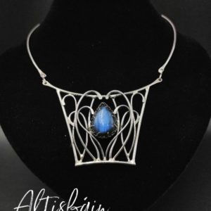 Collier inox "Les Diaboliques: Viviane" Labradorite