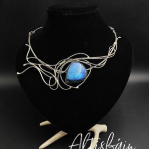 Collier inox "Les Diaboliques: les Sirènes" Labradorite